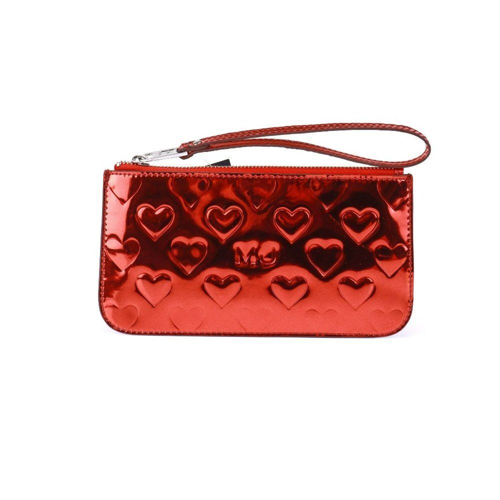 NWT Marc by Marc Jacob Mirror Heart Large Wristlet Red